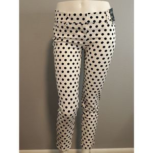 New York & Company Black and White Polka Dot Jeggings